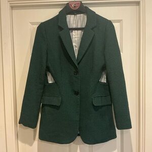 Current Air Green & Black Houndstooth Women's Blazer